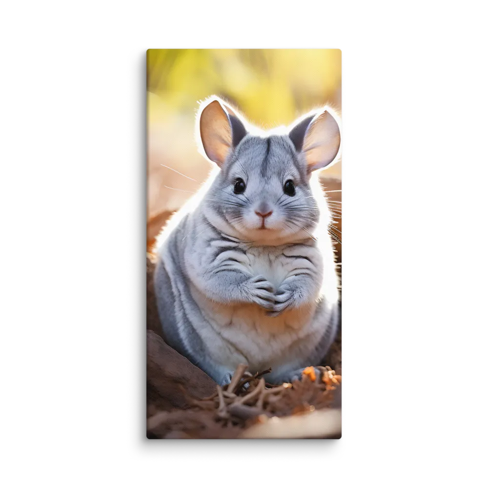 Gentle Whispers of Nature: The Chinchilla | Canvas | 16″×32″