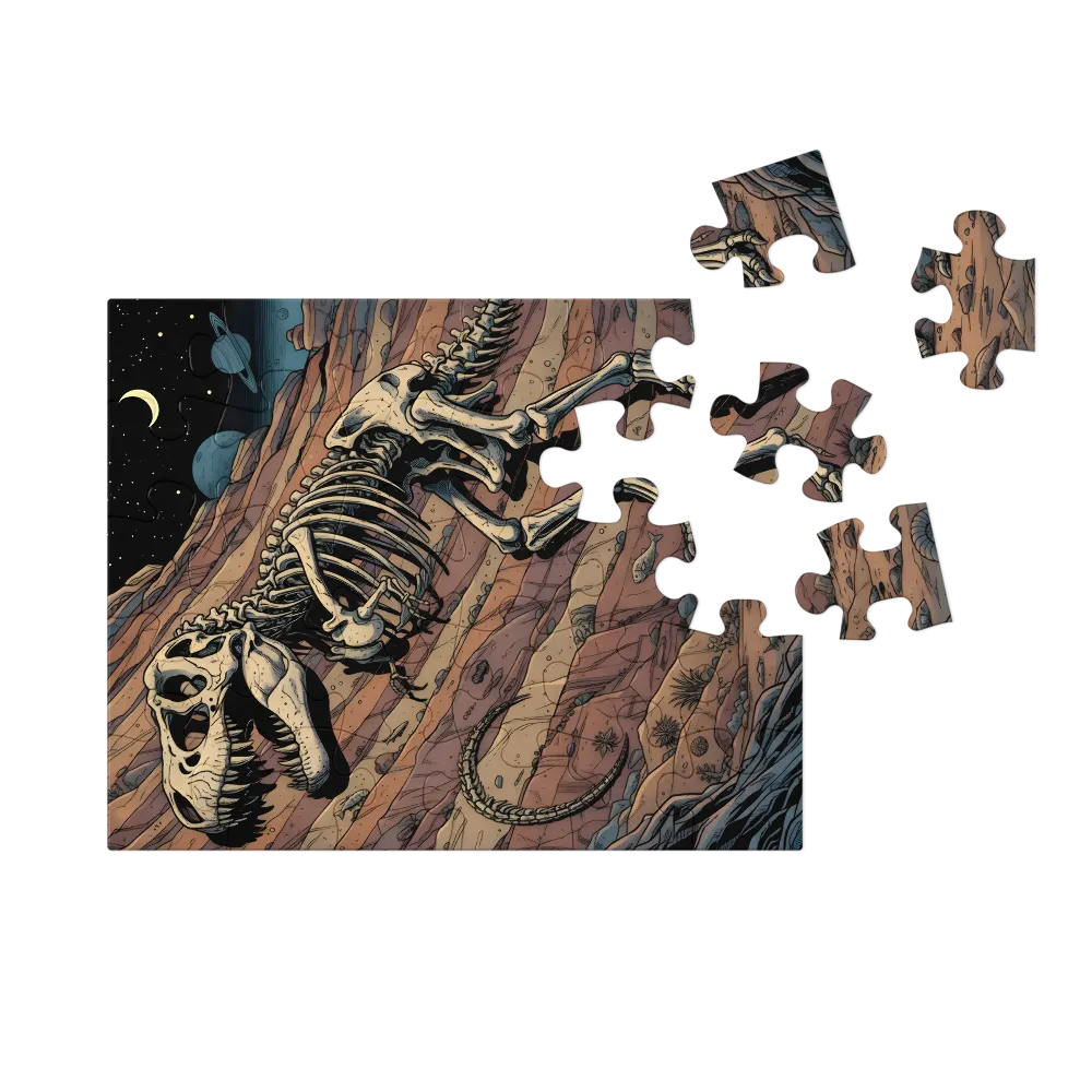 Midnight Tyrannosaur 
 Jigsaw Puzzle in Tin Box