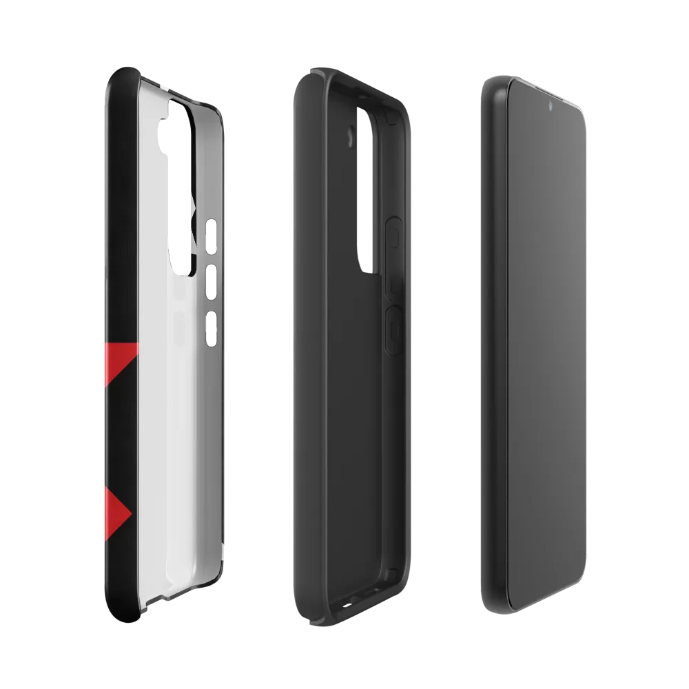 Geometric Symphony in Contrast | Phone Case |  S22 | Tough Case | Glossy
