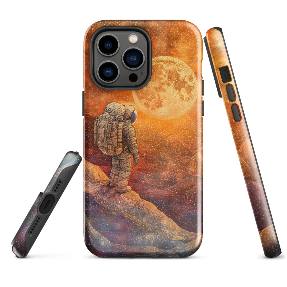 Journey to the Celestial: An Astronaut's Reflection | Phone Case |  14 Pro Max | Tough Case | Glossy