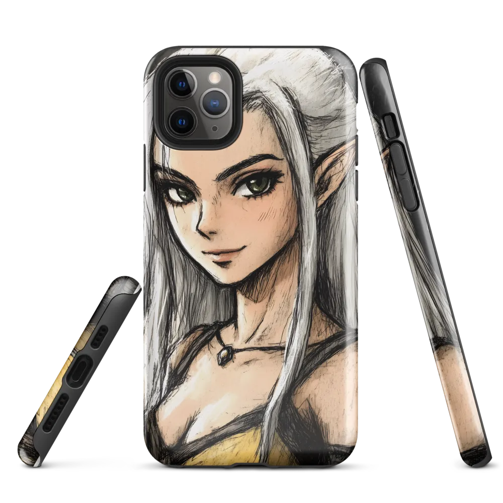 Ethereal Elegance: The Elf's Portrait | Phone Case |  11 Pro Max | Tough Case | Glossy