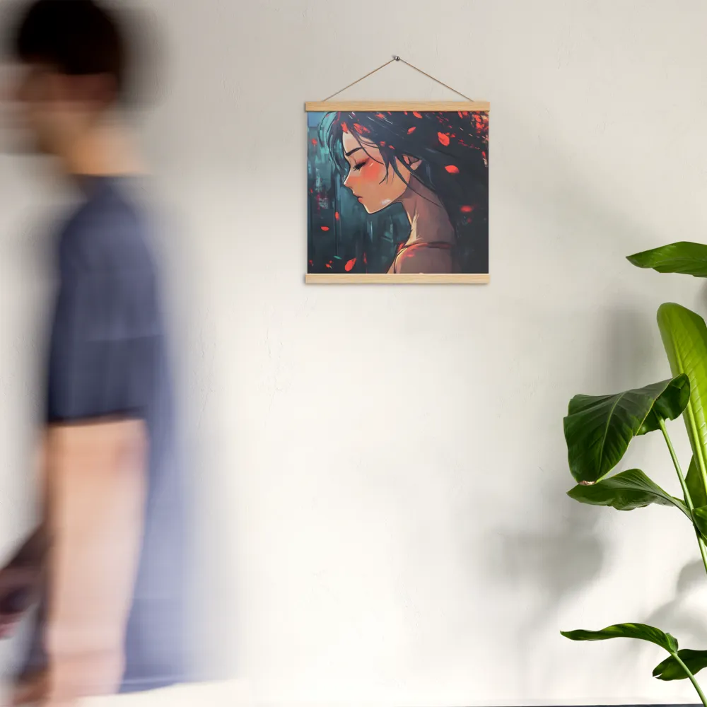 Whispers of Melancholy | Poster With Oak Wood Hanger | 16″×16″