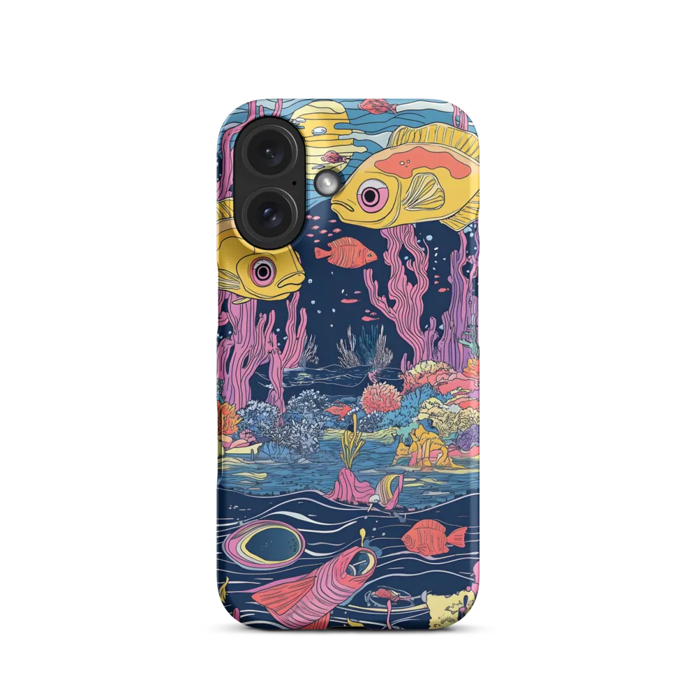 Underwater Dreamscape: A Playful Encounter | Phone Case |  16 | Snap Case | Matte