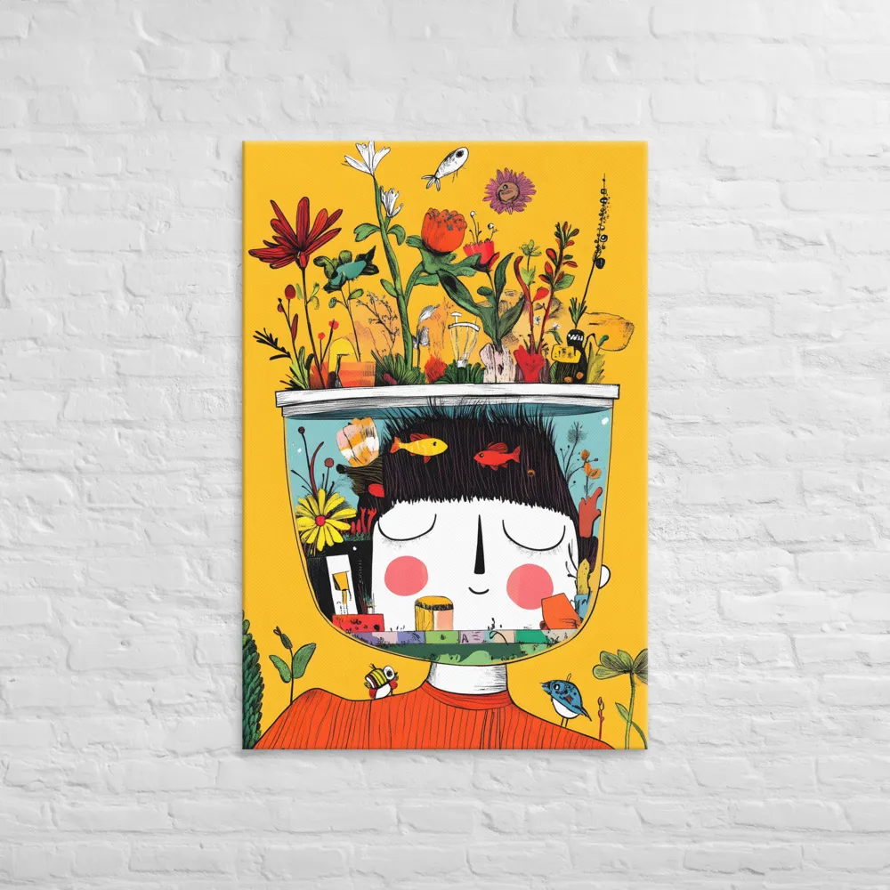Whimsical Garden Head | Canvas | 32″×48″