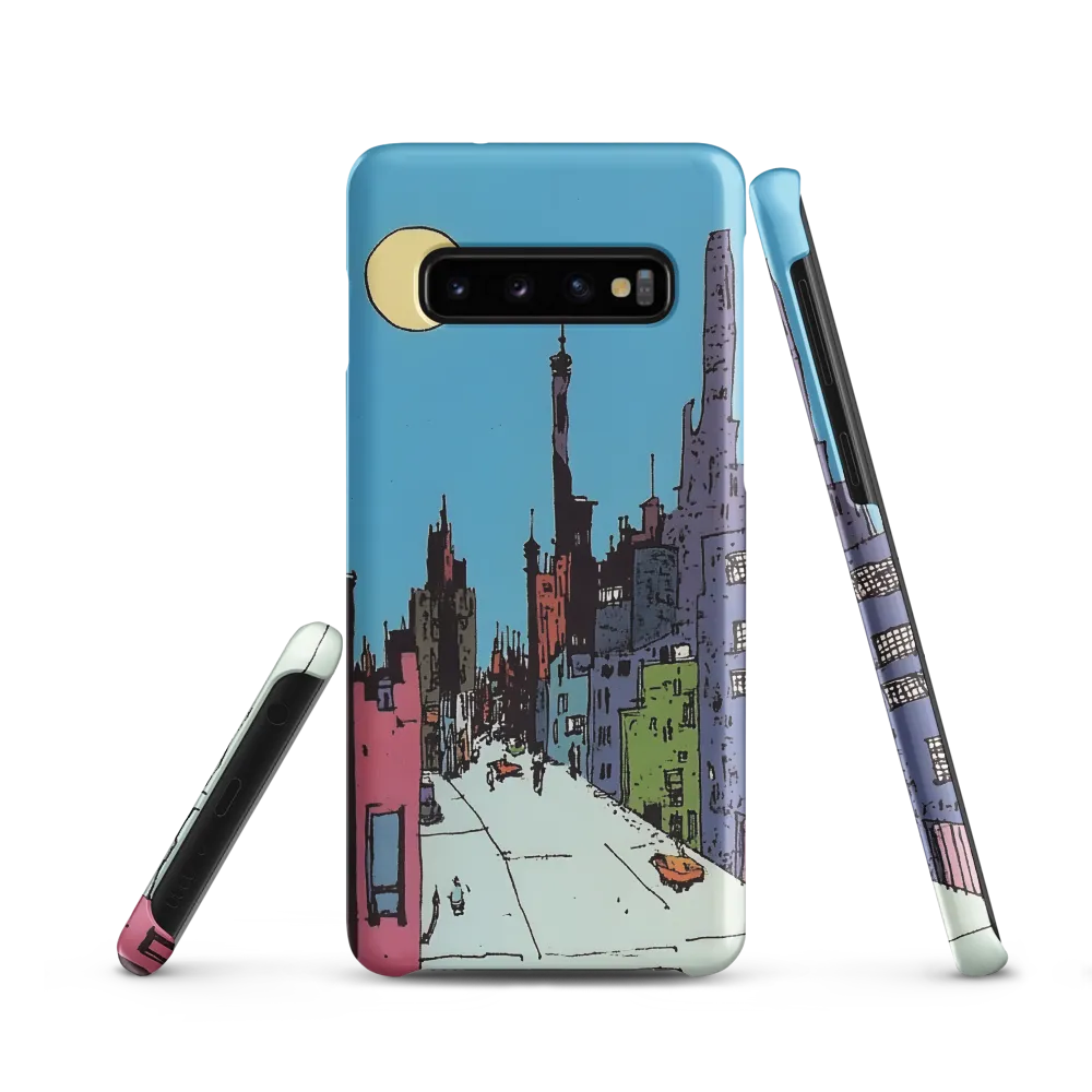 Vibrant Cityscape under the Moon