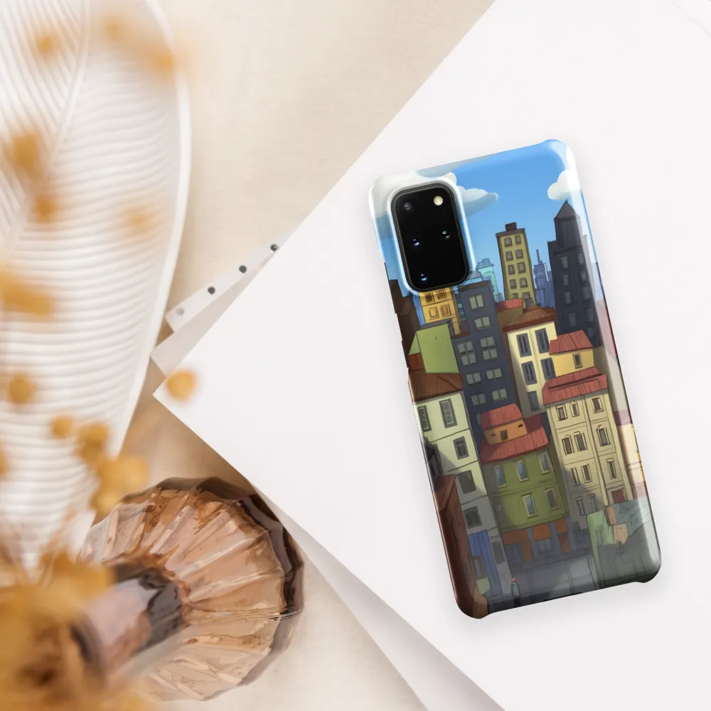 Urban Symphony: A Colorful Cityscape | Phone Case |  S20 Plus | Snap Case | Glossy