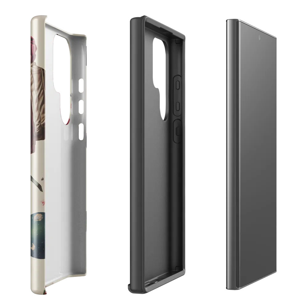 Cosmic Voyager: The Space Explorer | Phone Case |  S23 Ultra | Tough Case | Glossy