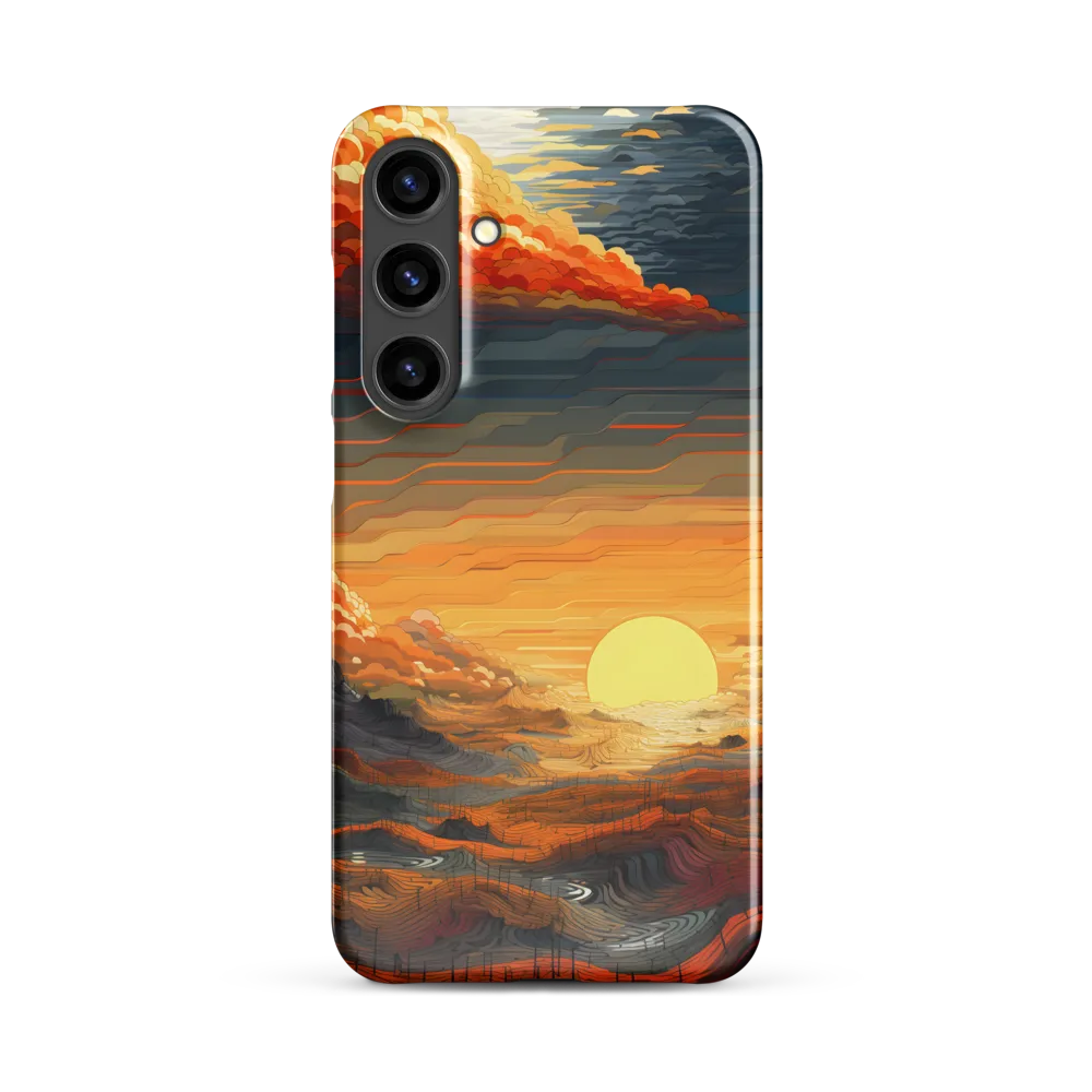Ethereal Sunset: A Serene Landscape in Flowing Forms