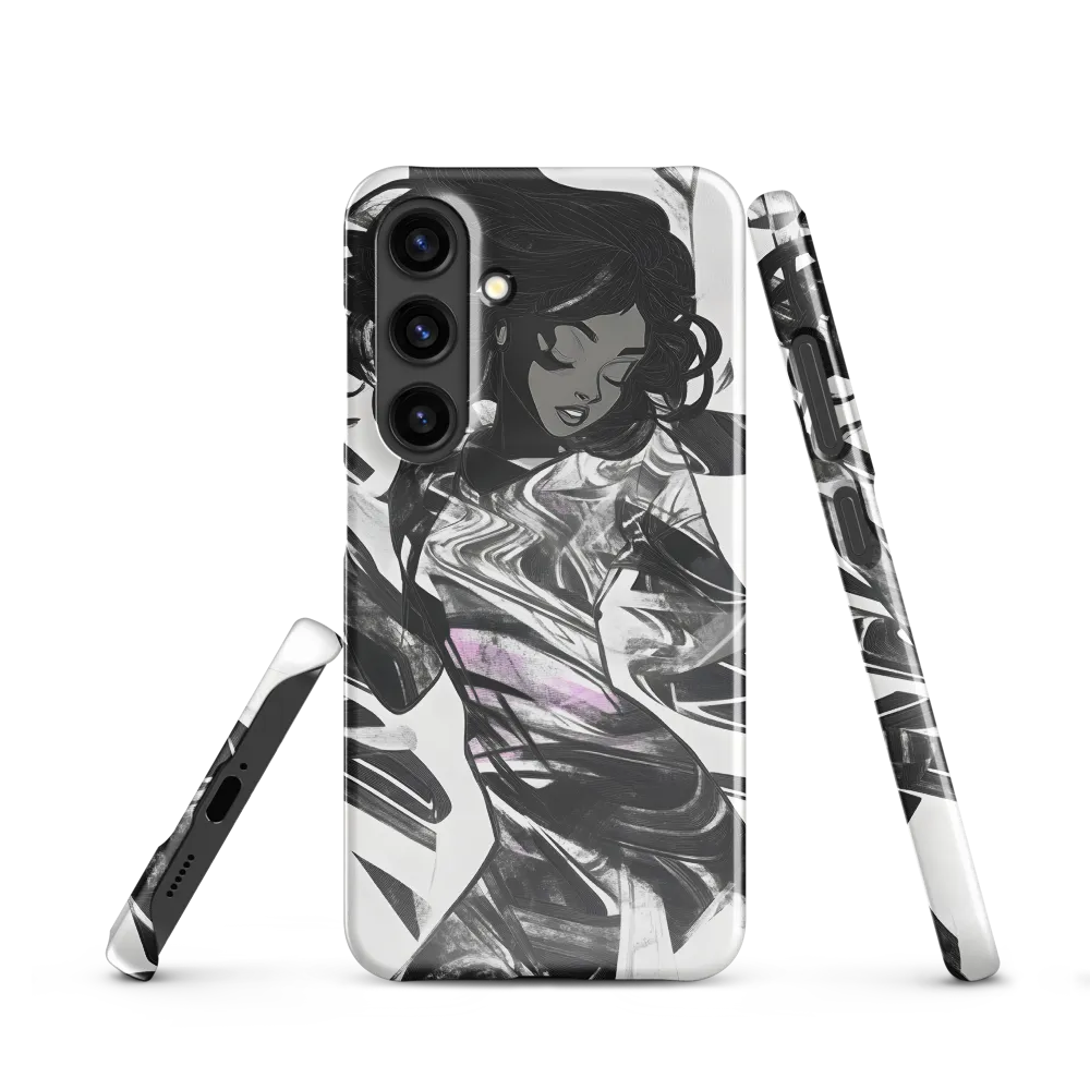 Fluid Grace: The Dance of Shadows | Phone Case |  S24 | Snap Case | Glossy