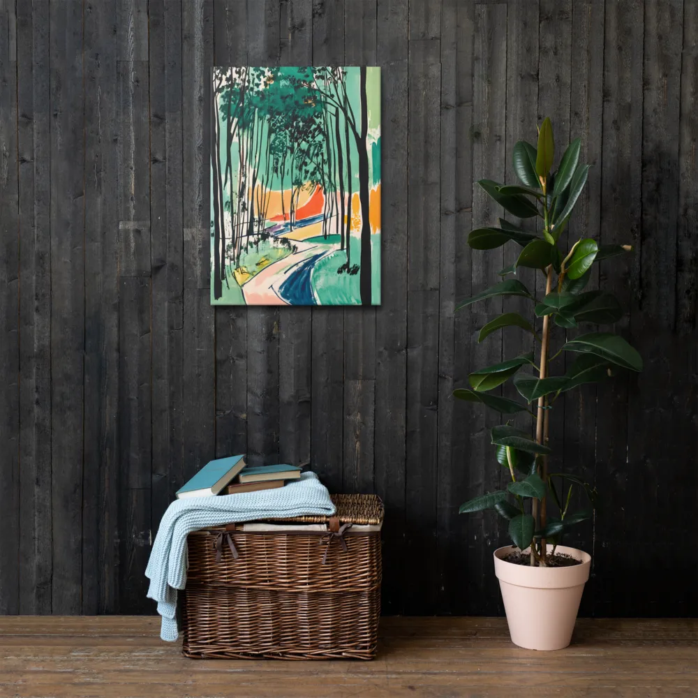 Winding Path Through the Forest | Thin Canvas | 20″×28″