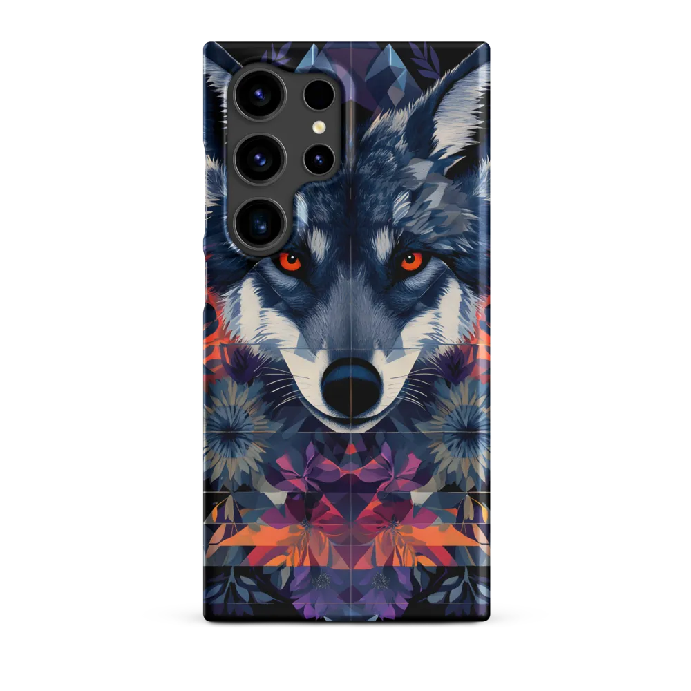 Mystical Wolf Amidst Floral Geometry