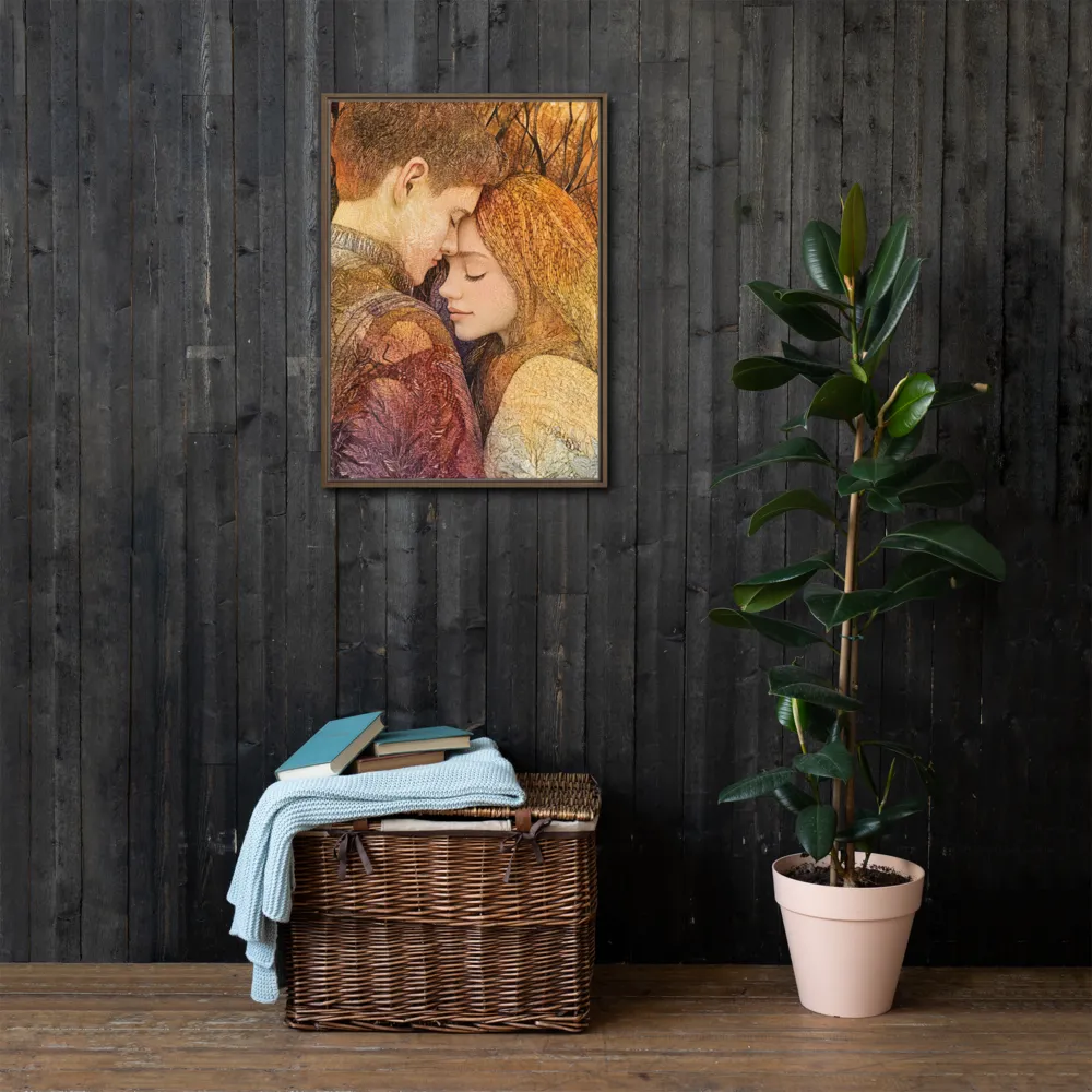 Embrace of Autumn | Canvas with Brown Frame | 20″×28″