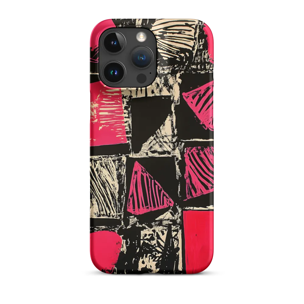 Geometric Symphony in Pink and Black