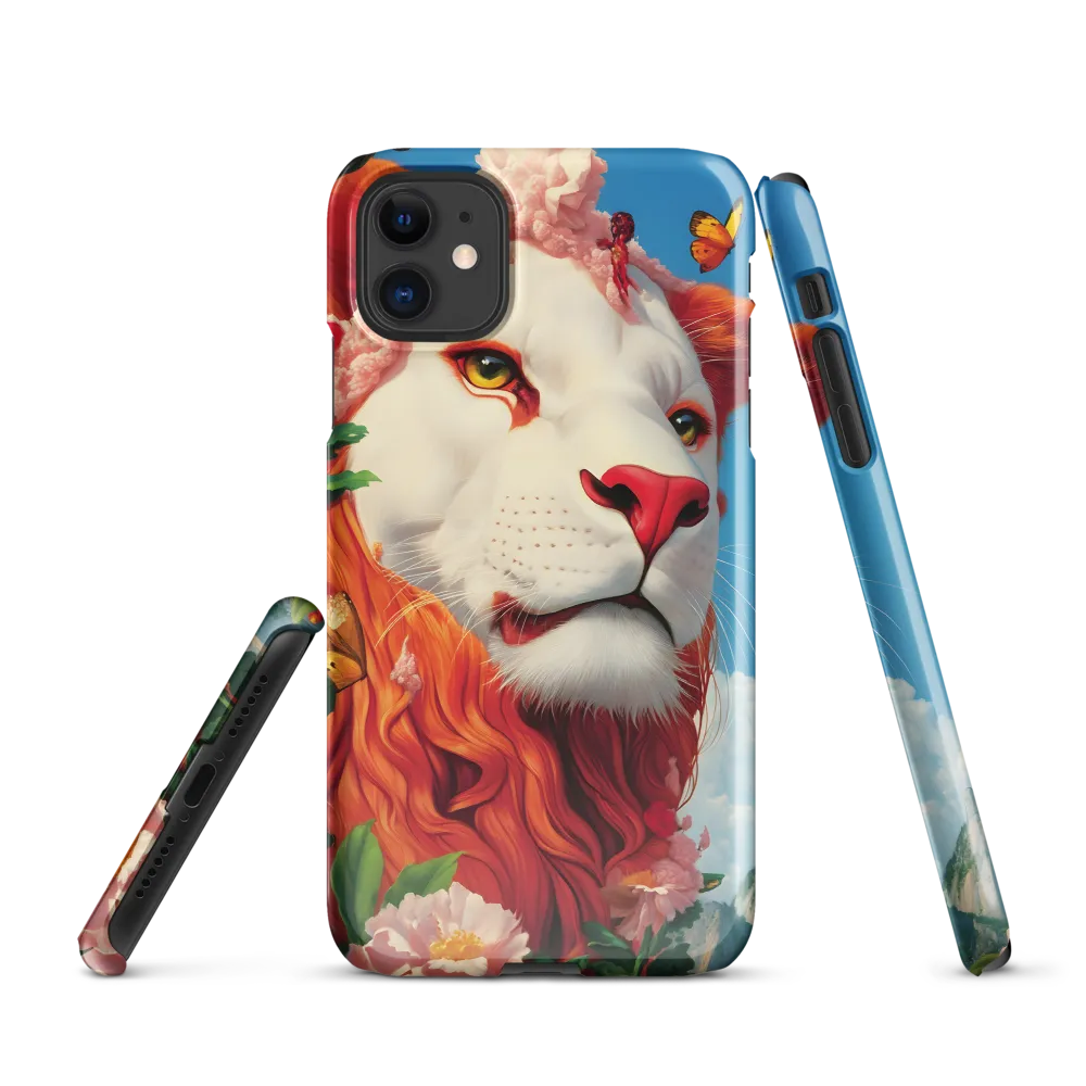 Majestic Lion Amidst Floral Splendor