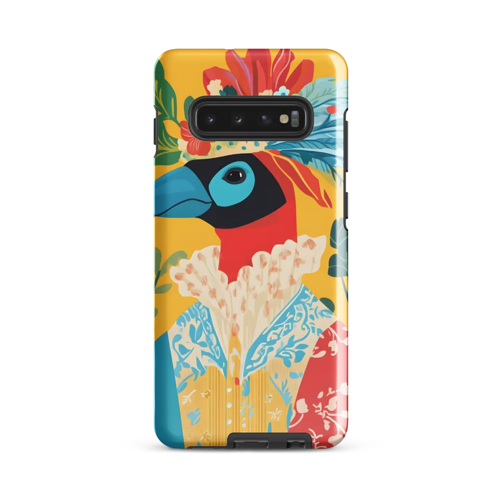 The Regal Parrot: A Celebration of Color | Phone Case |  S10 Plus | Tough Case | Glossy