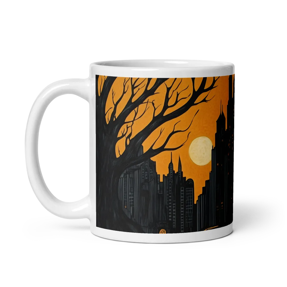 Eerie Cityscape: A Haunting Reflection | Mug with White inside | 11 oz