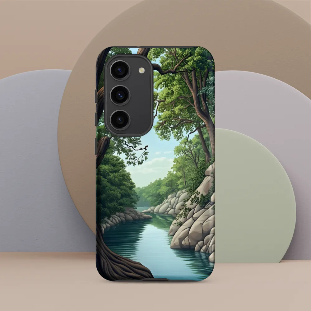 Tranquil Reflections: A Serene River Landscape