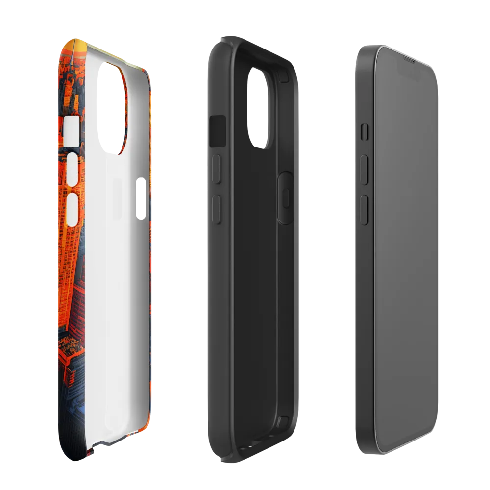 Urban Dawn: A Digital Ode to Skyscrapers | Phone Case |  13 | Tough Case | Glossy