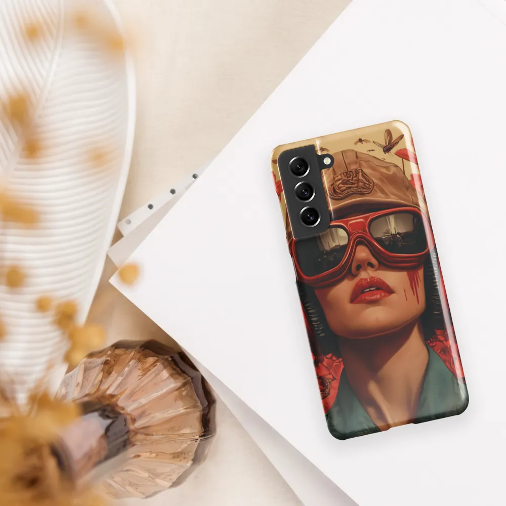 Defiant Portrait in a Floral Realm | Phone Case |  S21 | Snap Case | Glossy