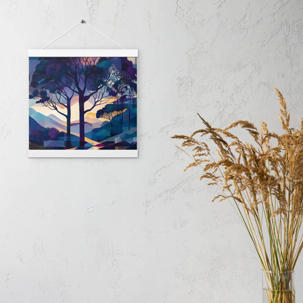 Tranquil Geometry: A Journey Through Color | Poster With White Wood Hanger | 12″×12″