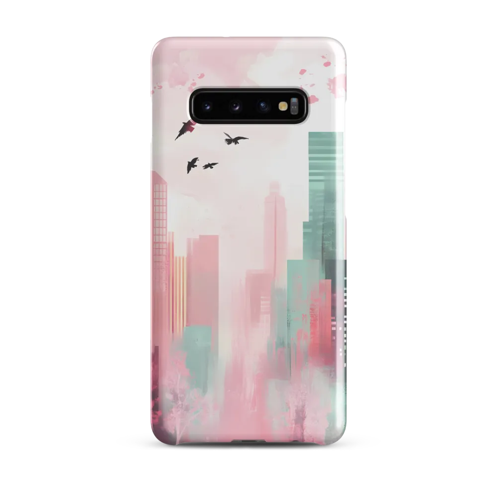 Dreamy Cityscape in Pink and Cyan | Phone Case |  S10 Plus | Snap Case | Glossy