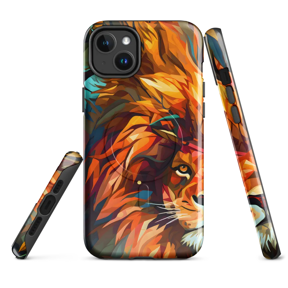 Majestic Gaze: The Polygonal Lion
