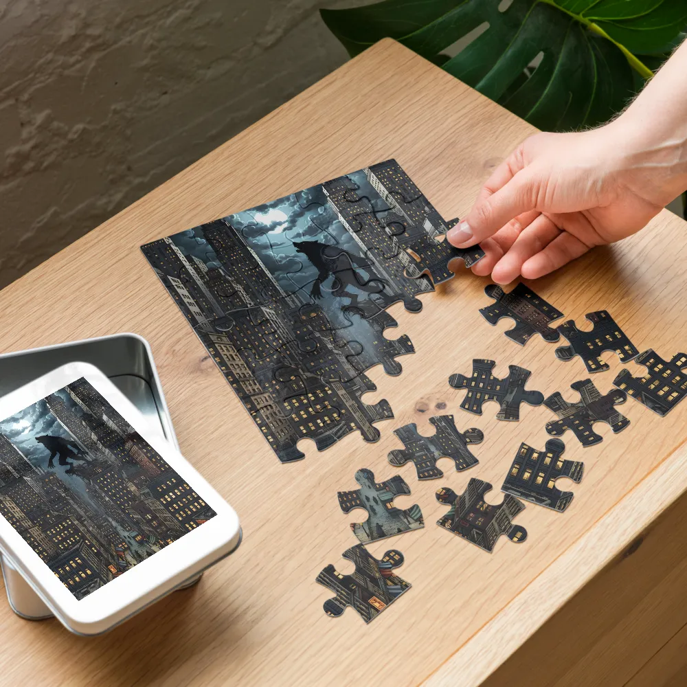 Midnight Howl 
 Jigsaw Puzzle in Tin Box