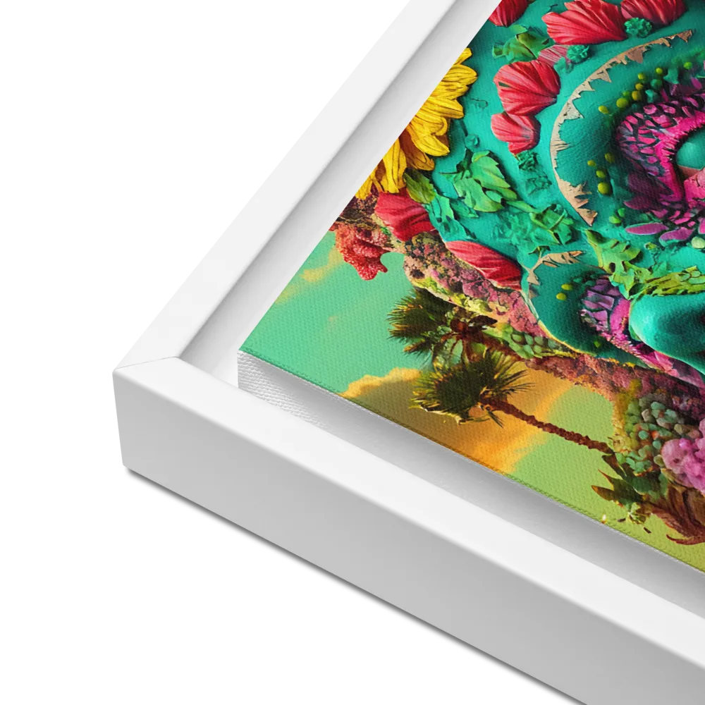 Ethereal Skull Garden | Canvas with White Frame | 12″×16″