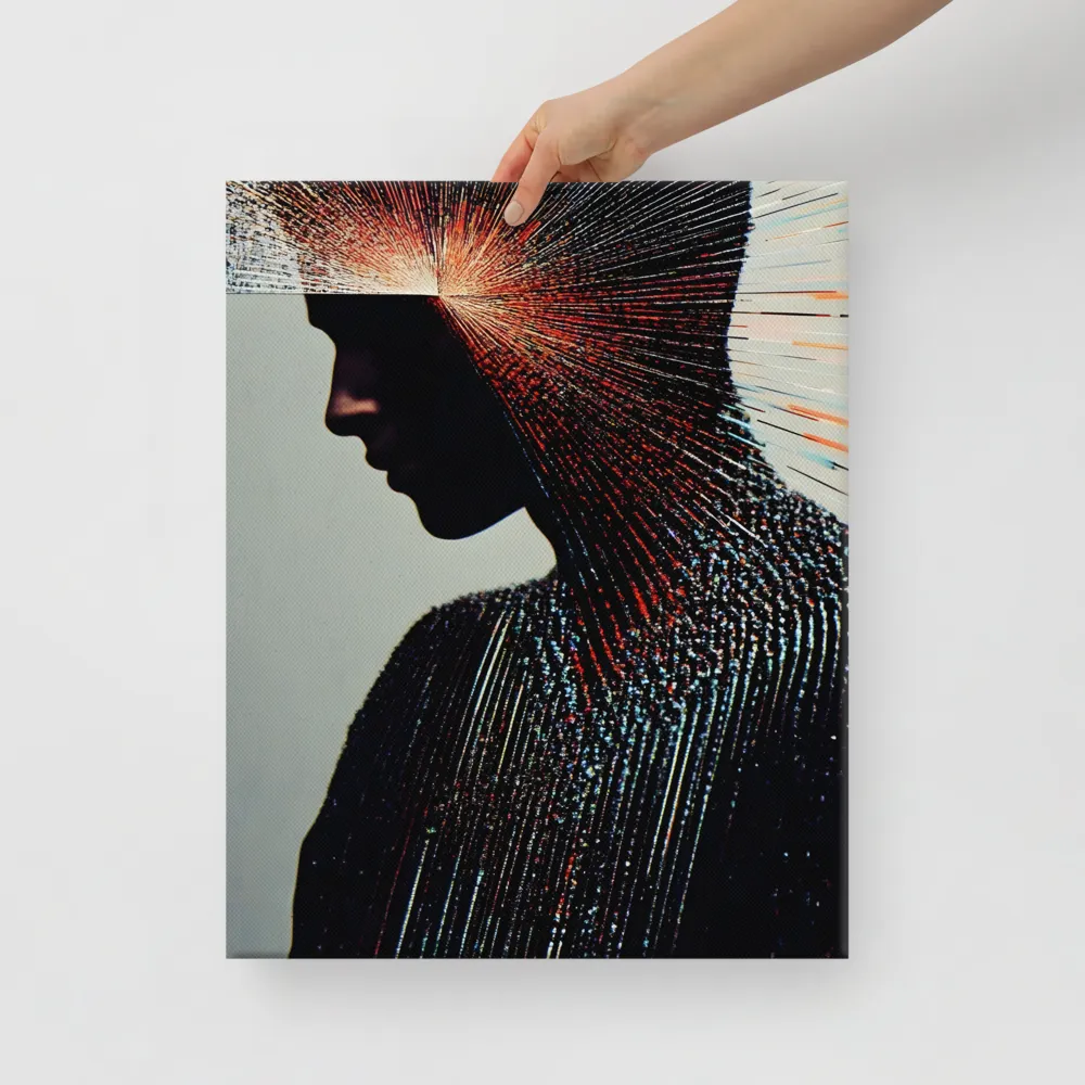 Radiant Reflection: An Abstract Journey of Thought | Canvas | 16″×20″