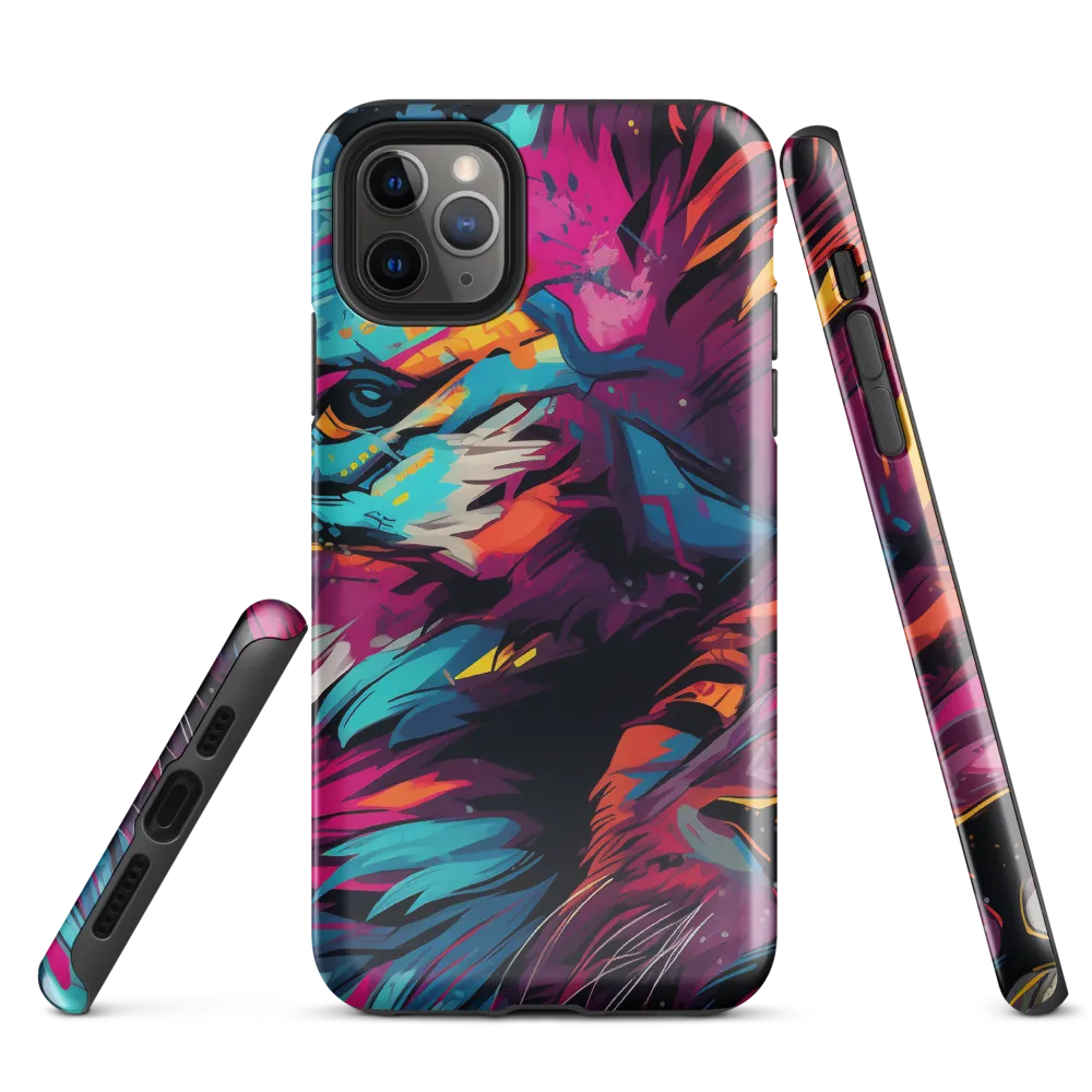 Vivid Majesty: The Modern Lion | Phone Case |  11 Pro Max | Tough Case | Glossy