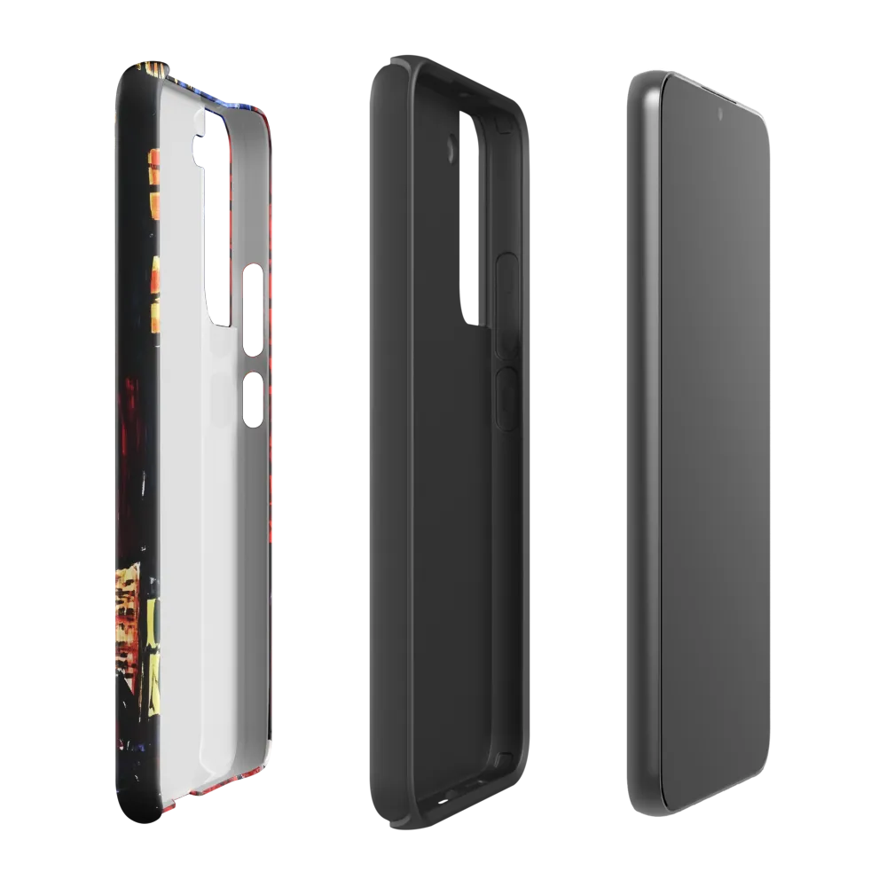 Urban Nightscape: A Journey Through Neon Lights | Phone Case |  S22 Plus | Tough Case | Glossy