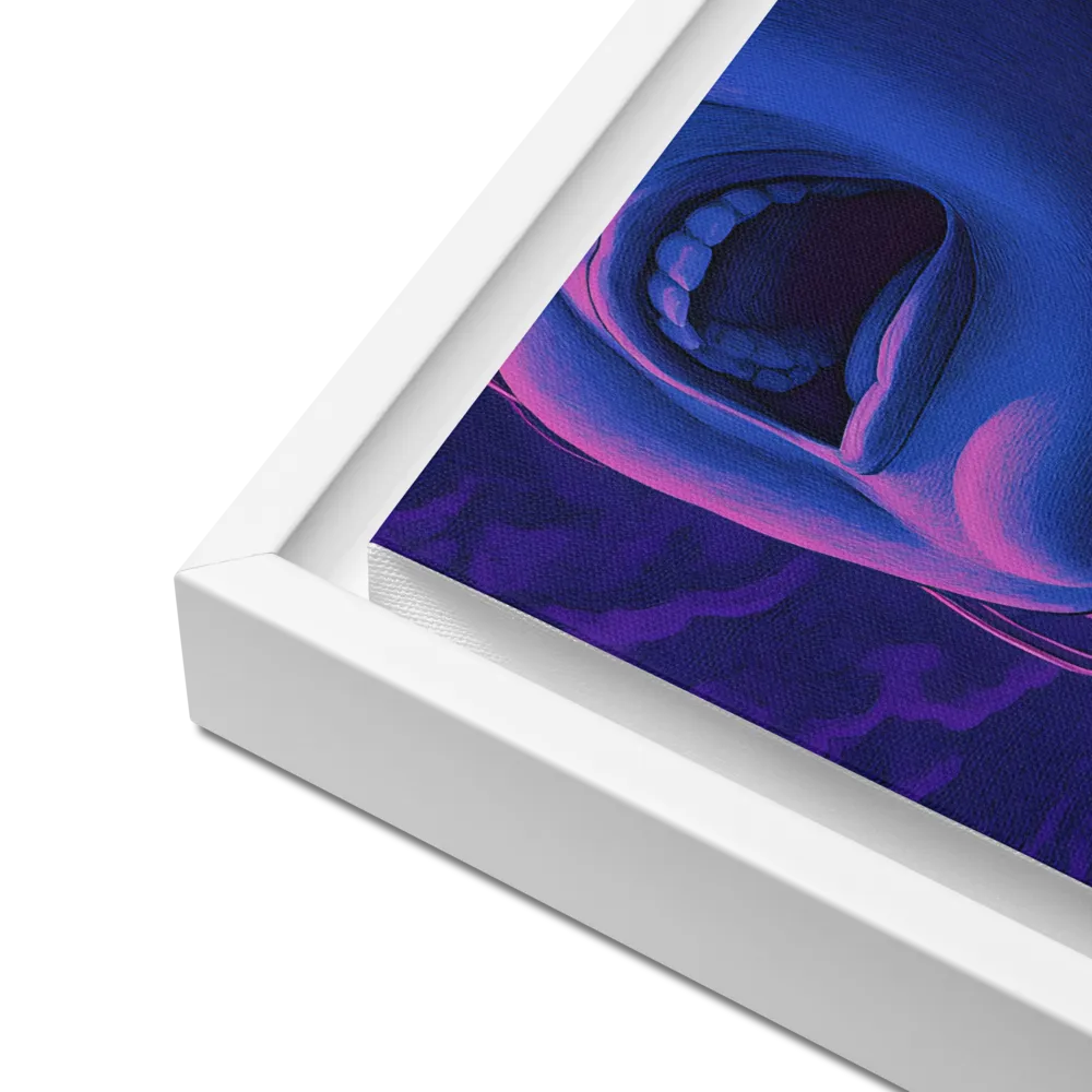 Echoes of Anguish | Canvas with White Frame | 12″×16″