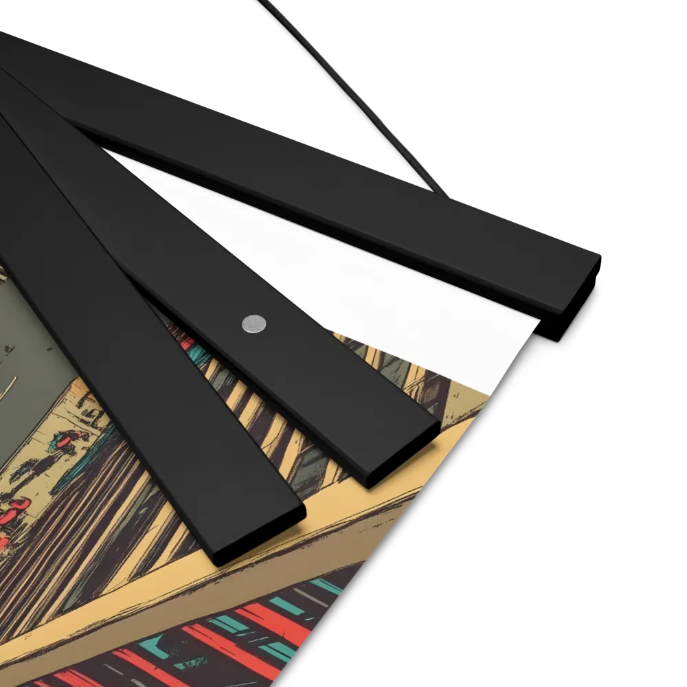 Urban Symphony | Poster With Black Wood Hanger | 8″×10″