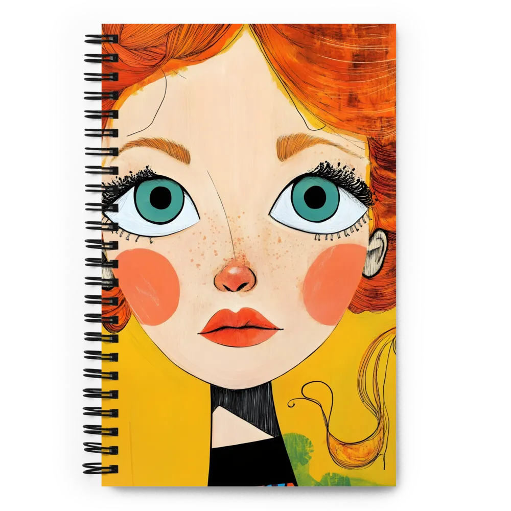 Whimsical Portrait of a Girl | Spiral Notebook