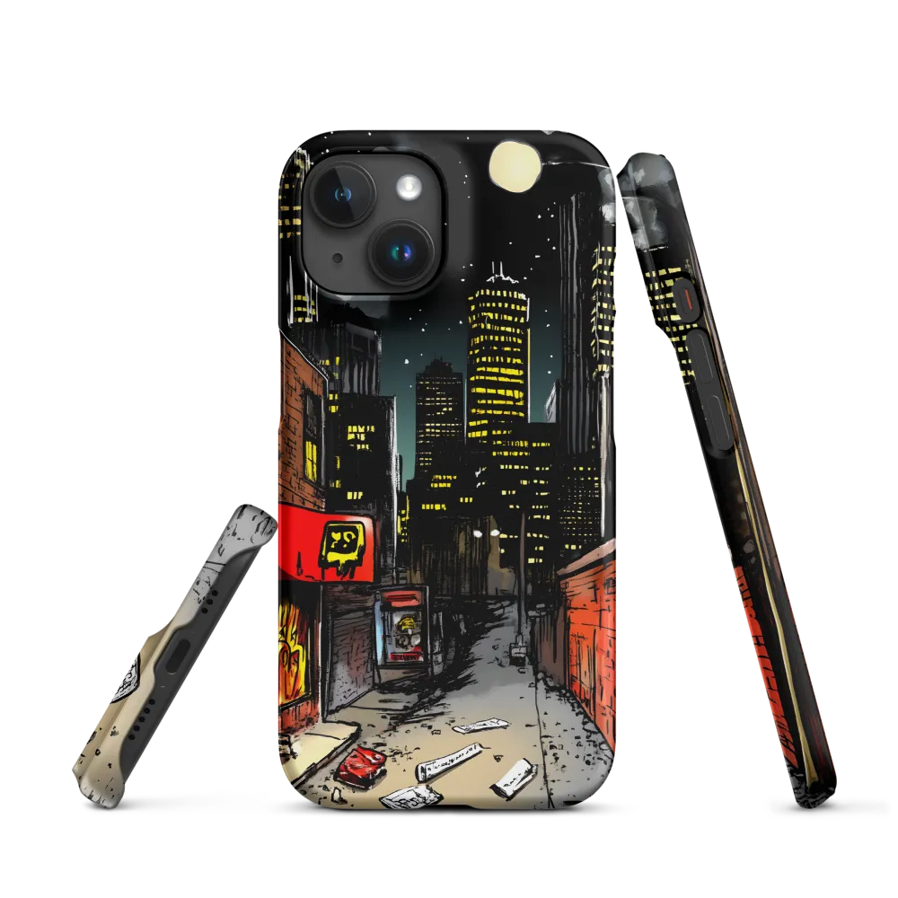 Nocturnal Cityscape: The Hidden Alley | Phone Case |  15 | Snap Case | Matte