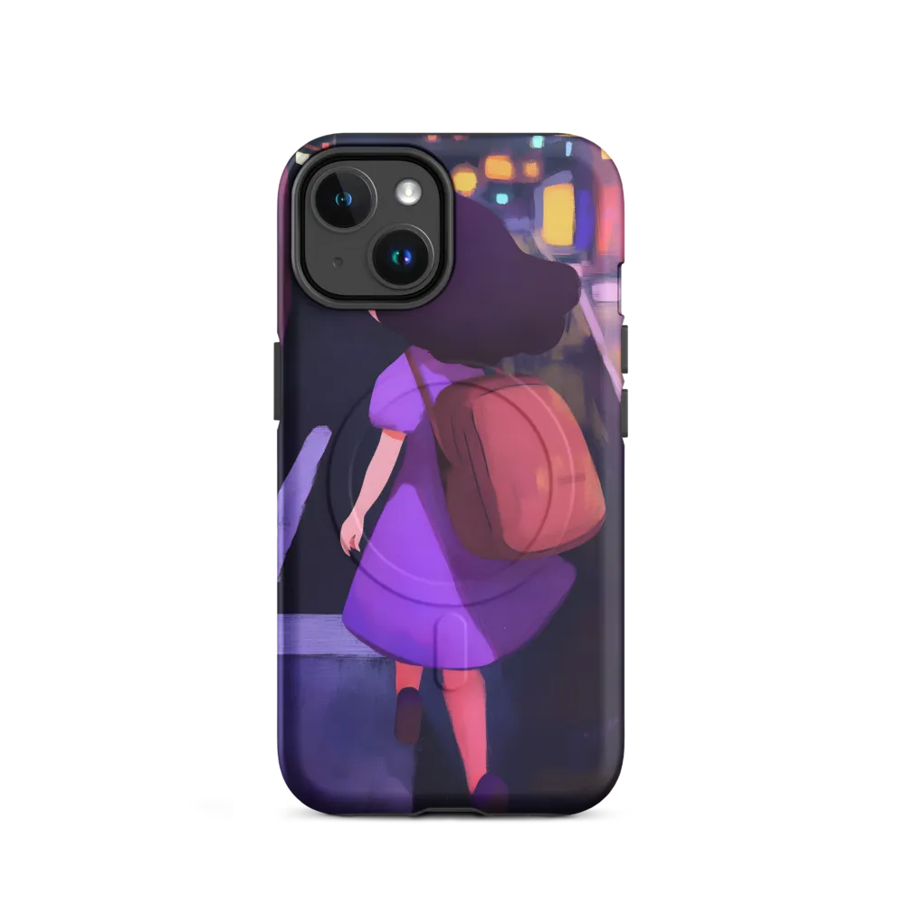 Wandering Through Neon Dreams | Phone Case |  14 | MagSafe® Tough Case | Matte