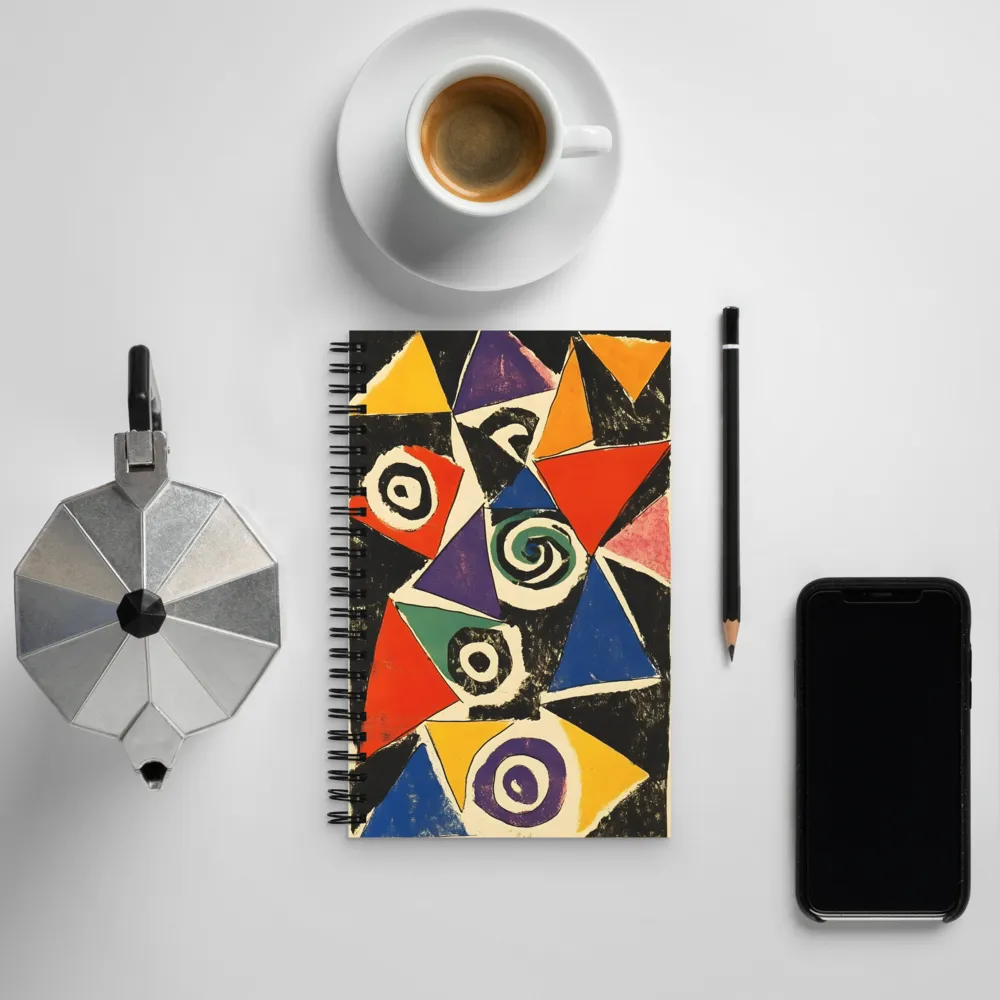 Dynamic Geometric Abstraction | Spiral Notebook