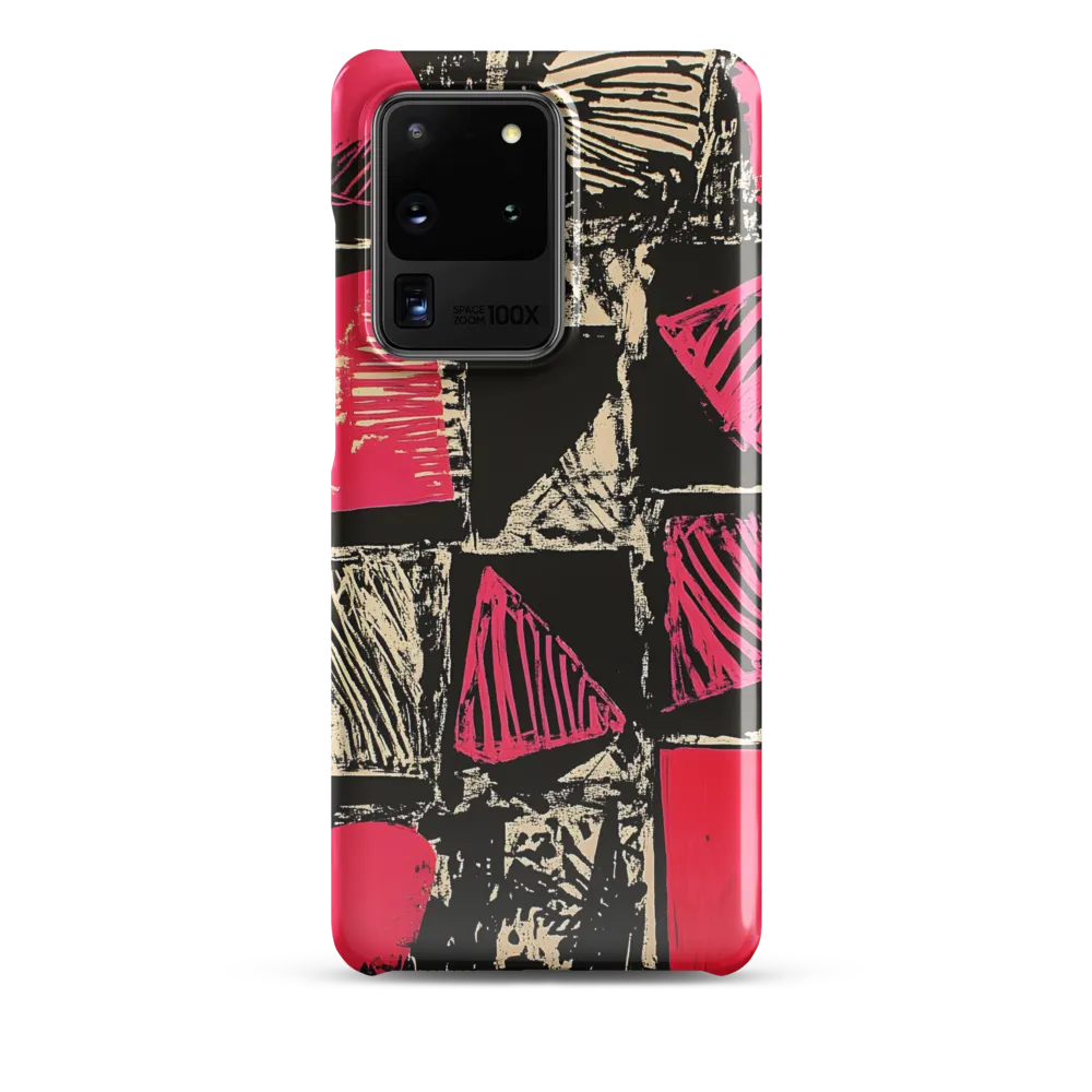 Geometric Symphony in Pink and Black