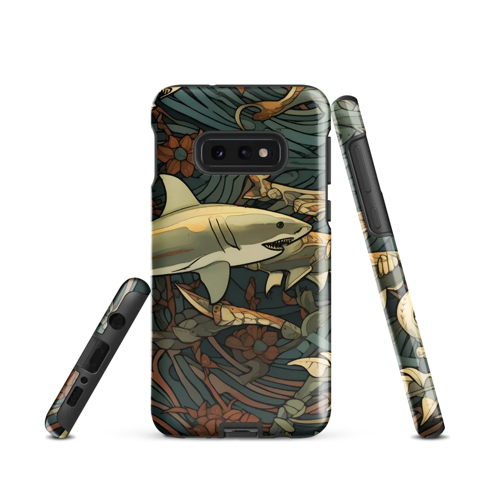 Dynamic Harmony of Sharks and Flora | Phone Case |  S10e | Tough Case | Glossy