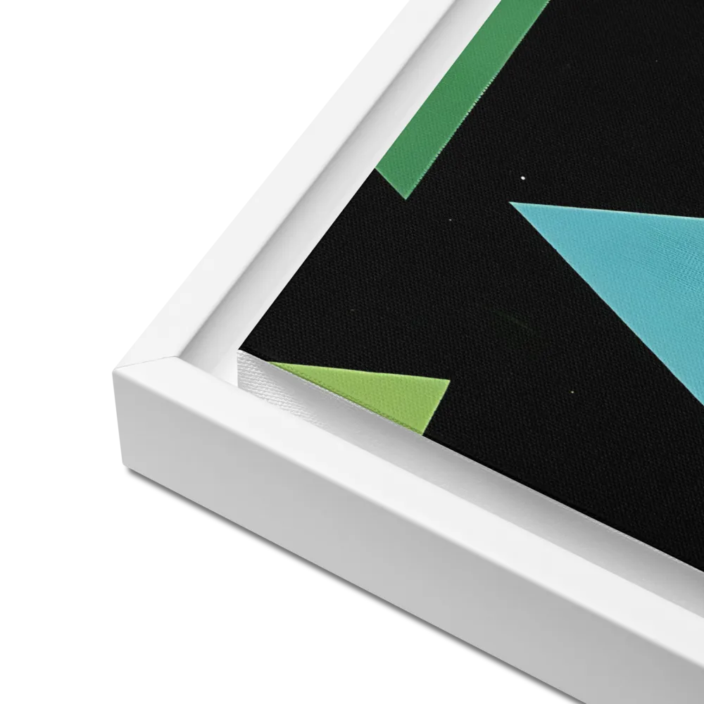 Geometric Harmony in Color | Canvas with White Frame | 16″×20″