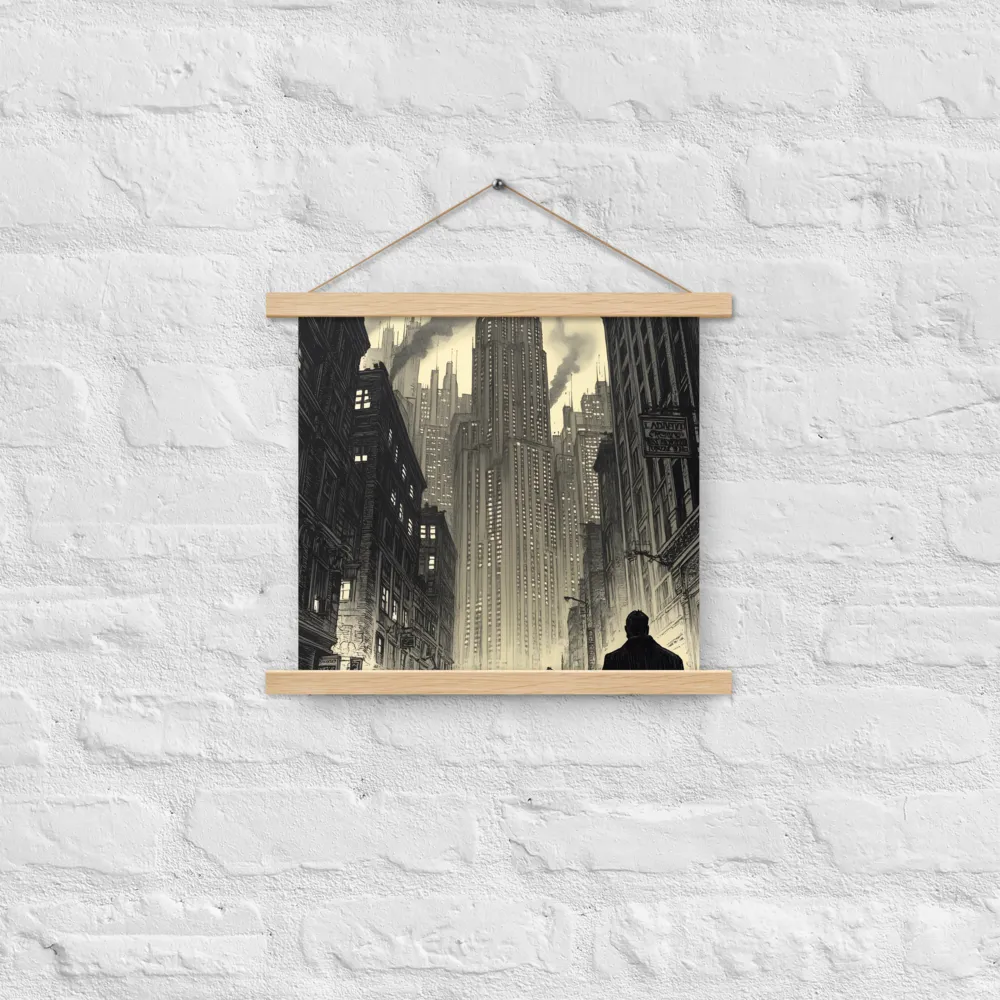 Echoes of the City | Poster With Oak Wood Hanger | 14″×14″