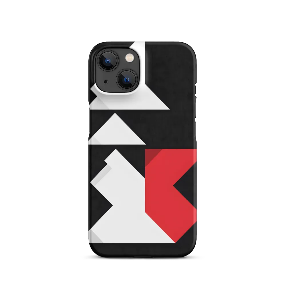 Geometric Symphony in Contrast | Phone Case |  14 | Snap Case | Matte