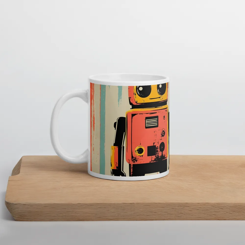 Retro Robot Charm | Mug with White inside | 11 oz