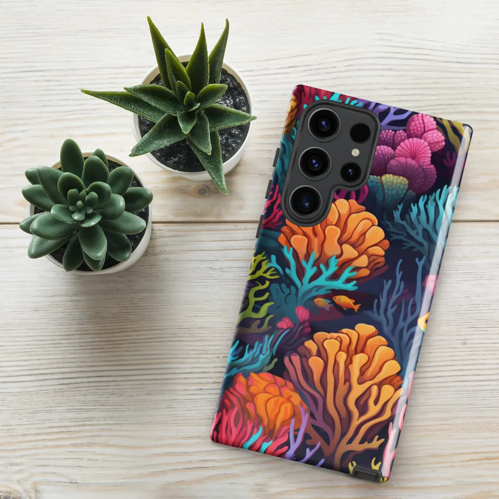 Underwater Harmony: A Coral Reef Wonderland | Phone Case |  S23 Ultra | Tough Case | Glossy