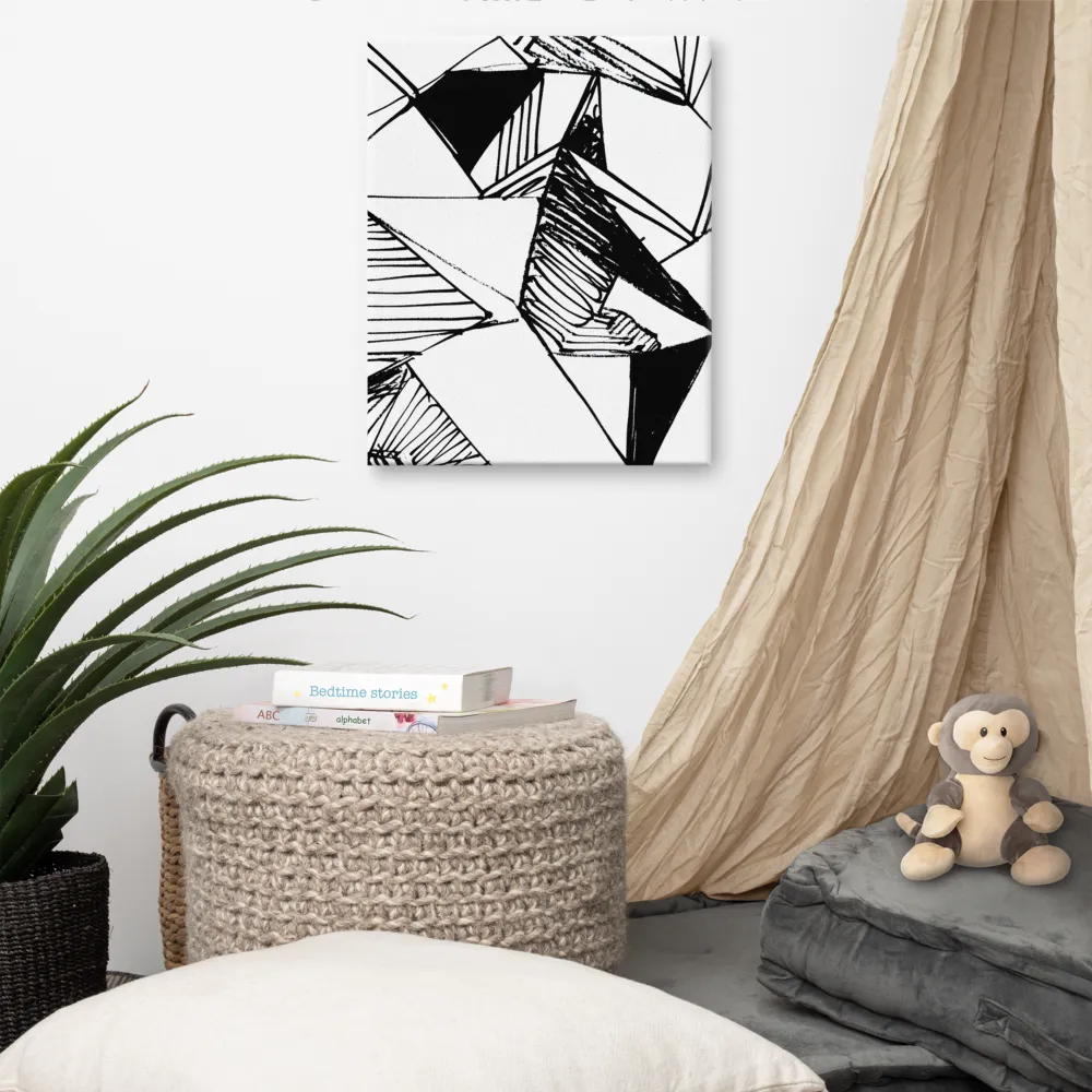 Dynamic Geometry in Ink | Canvas | 16″×20″