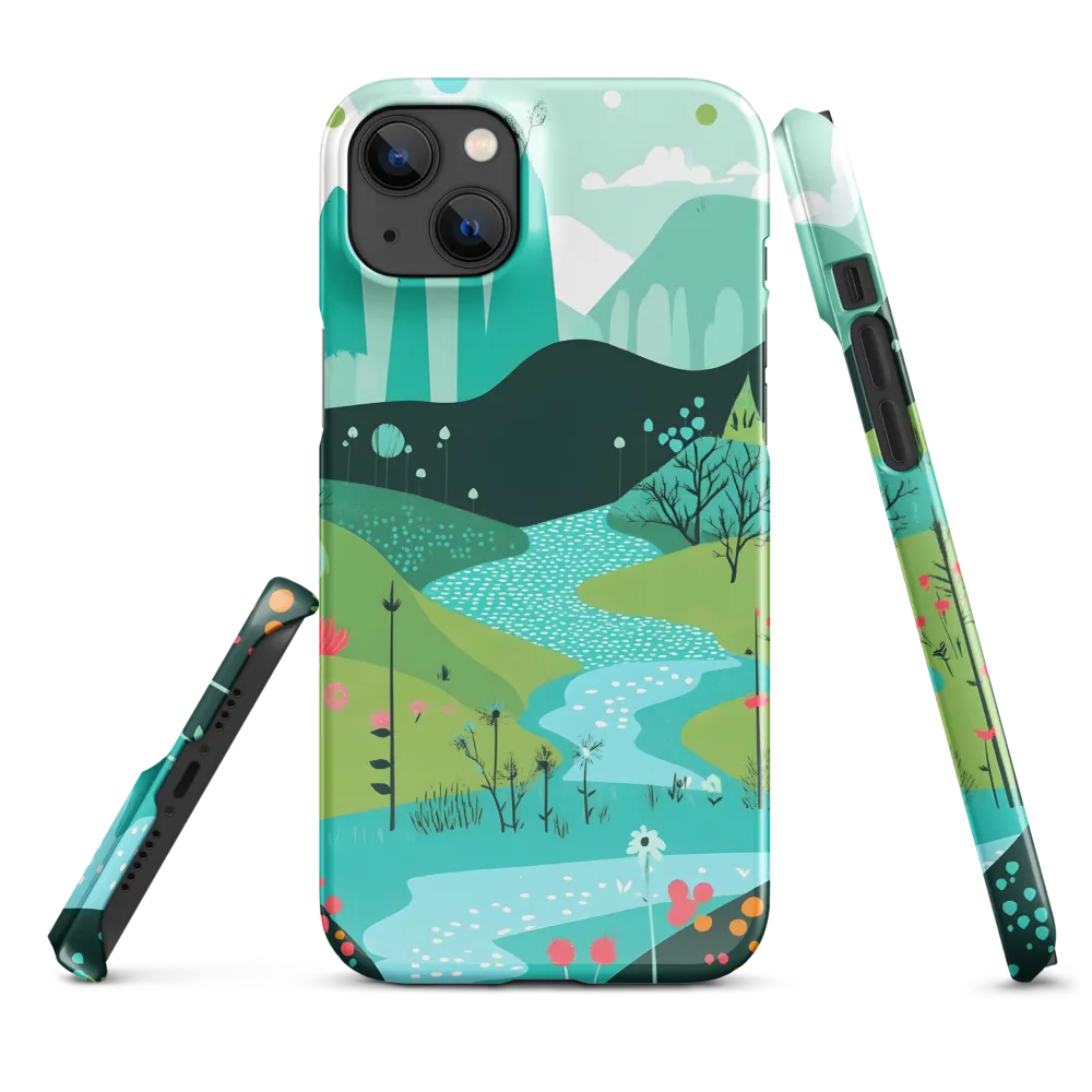 Whimsical River in a Lush Landscape
