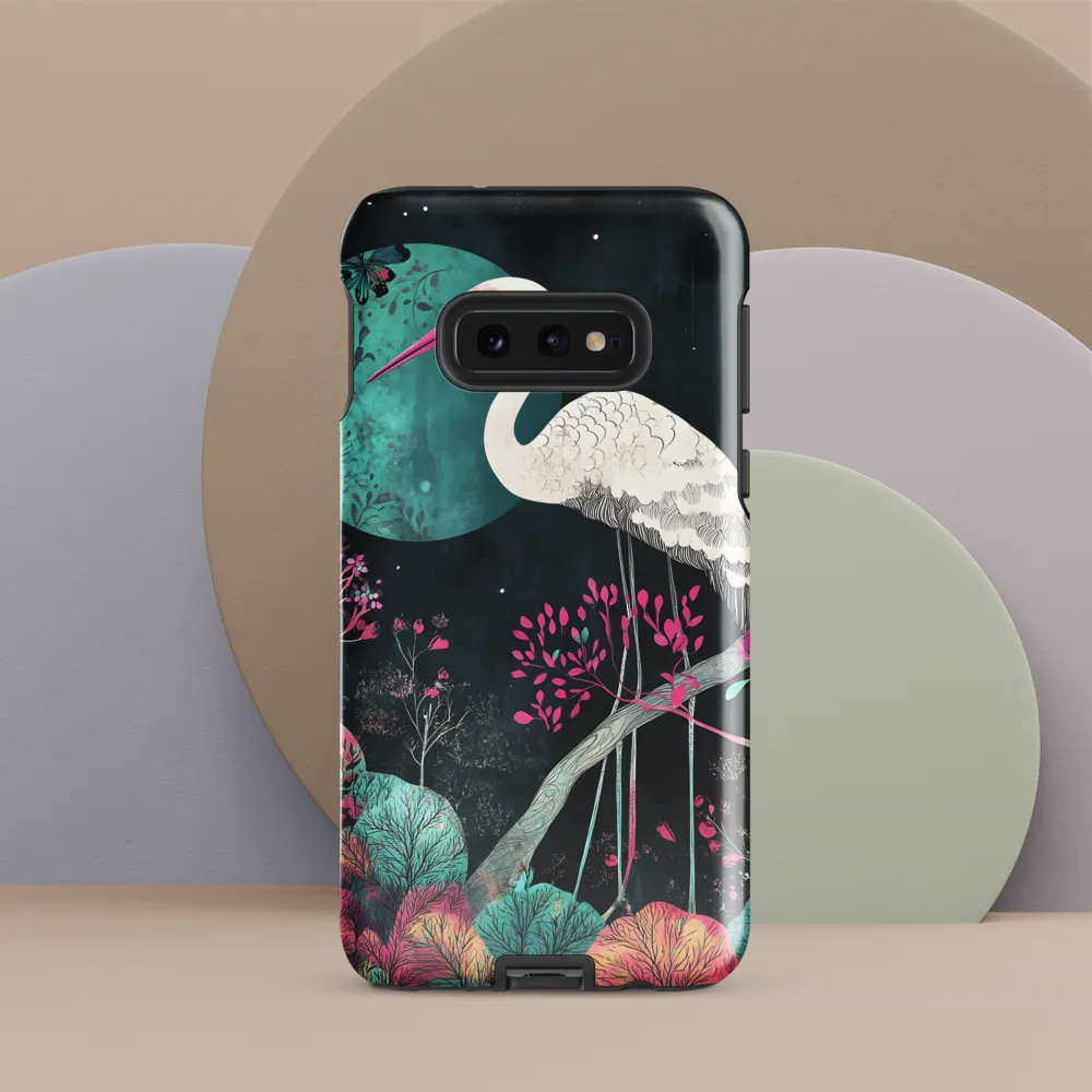 Ethereal Presence: Heron in a Floral Dreamscape