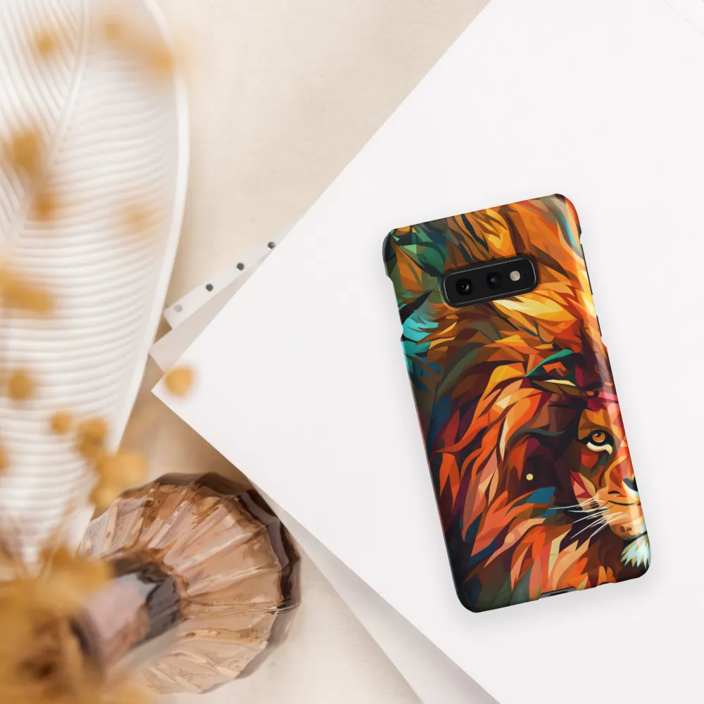 Majestic Gaze: The Polygonal Lion