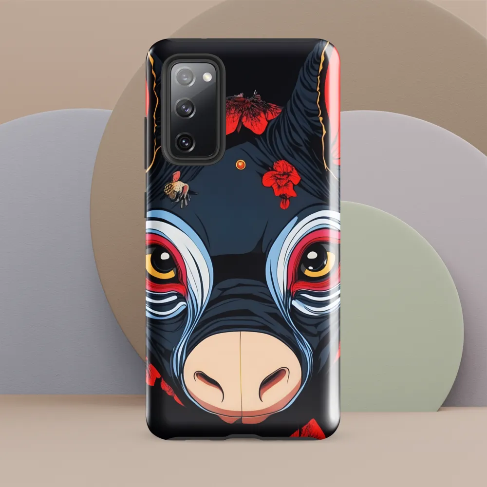 Mystical Bull with Floral Motifs