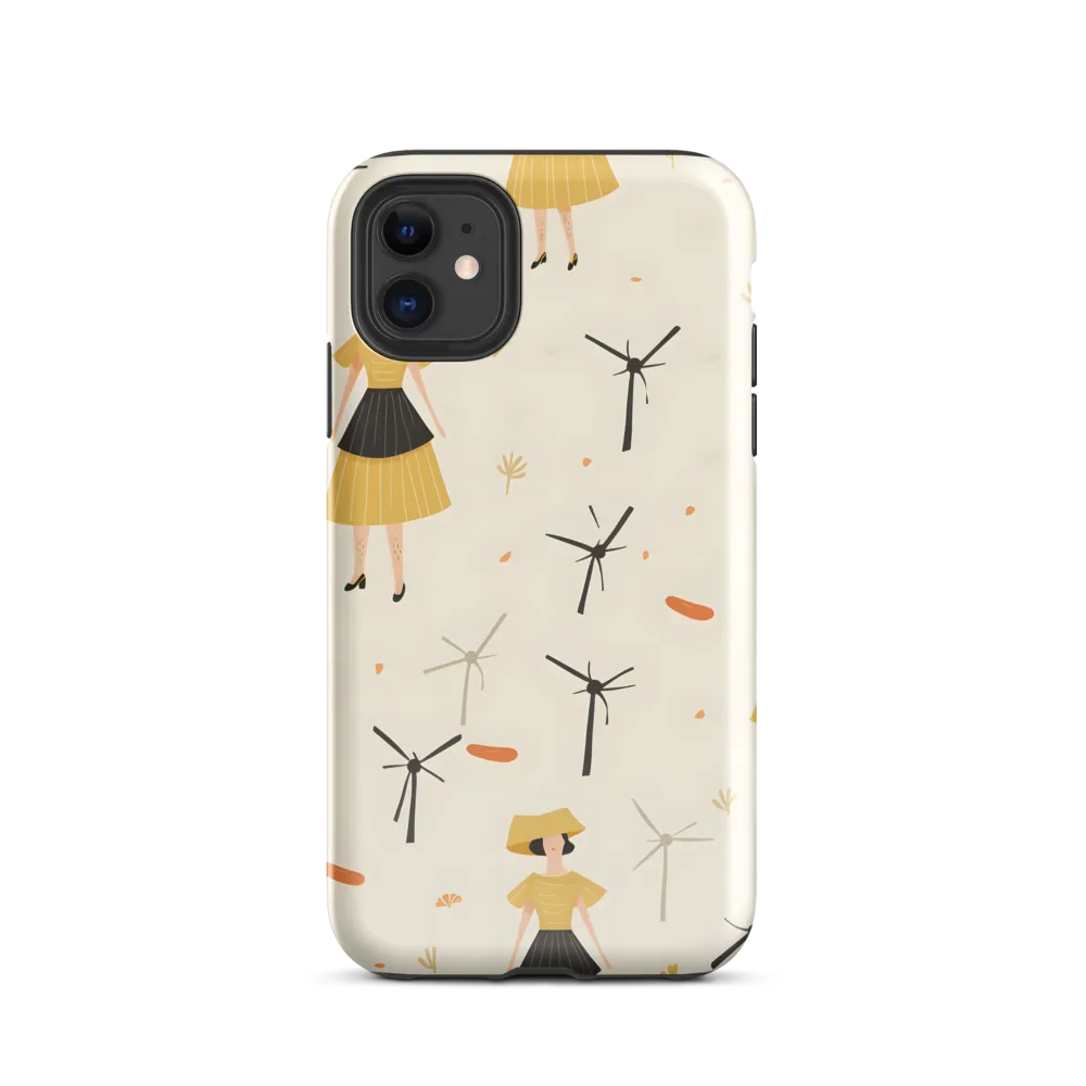 Whimsical Patterns of Nature and Femininity | Phone Case |  11 | Tough Case | Glossy